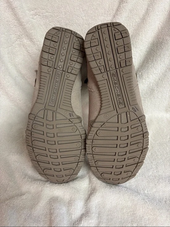 Skechers Taupe Suede Slip-On Ankle Boot with Buckle - Picture 12 of 12